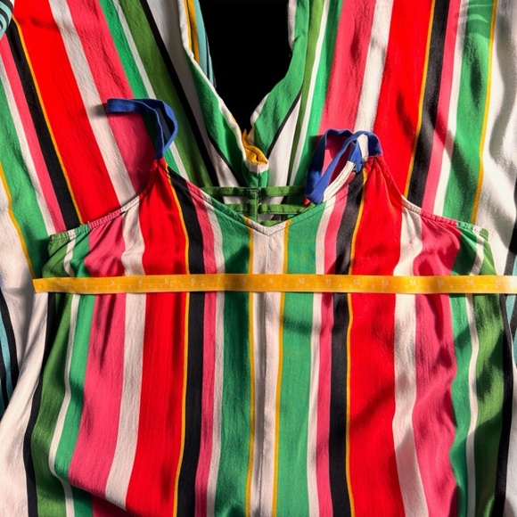 MSK Womens Voluminous Legs Romper Size SMALL Vibrantly Colored Stripes - Picture 7 of 8